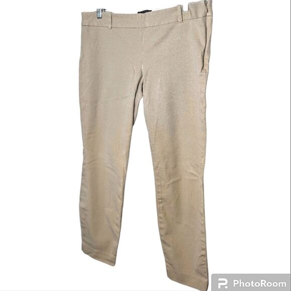J. CREW Minnie Tan Cropped Stretch Cigarette Pants size 12 - Picture 1 of 8